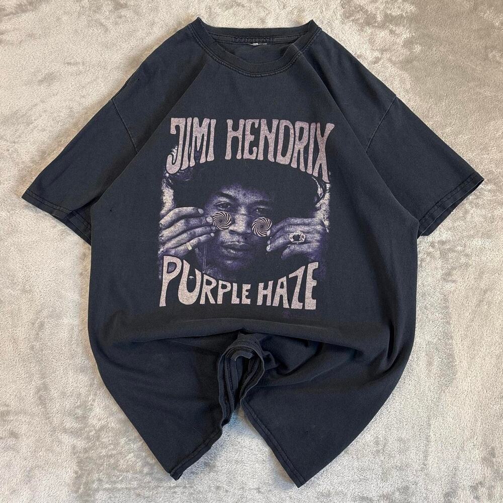 Vtg 2006 Jimi Hendrix Purple Haze Graphic Band T Shirt Black Rock Music Men’s S
